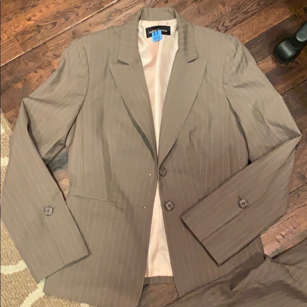 Women’s Brown Pin-Stripped Suit - Size 2